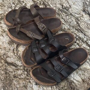 Birkenstock Dark Brown and Black Sandals